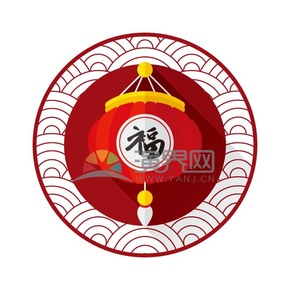 卡通春節(jié)元素福字燈籠