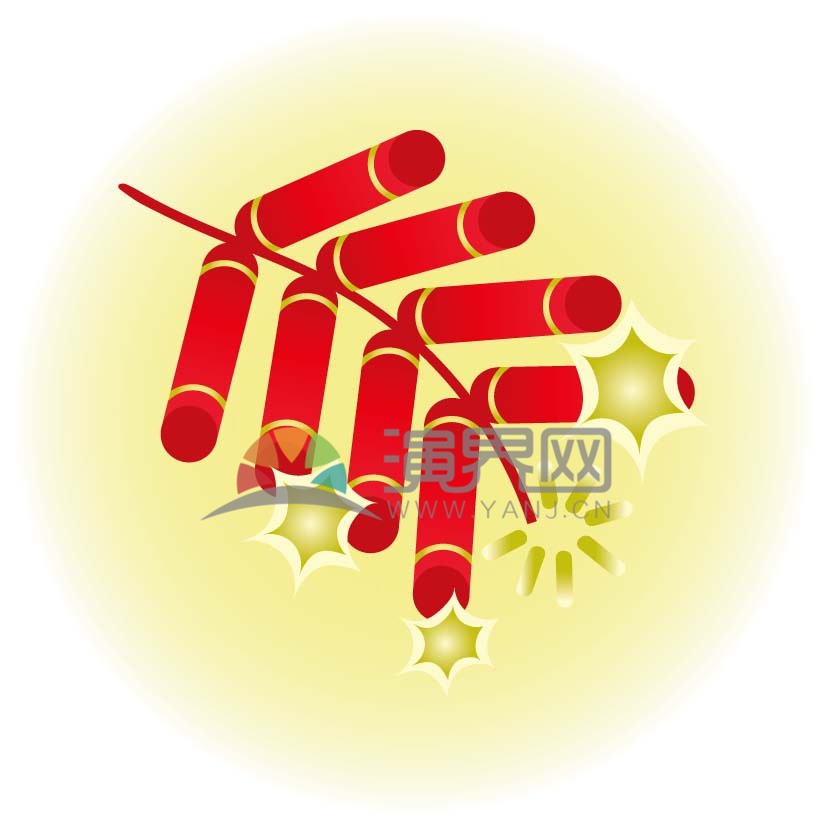 春節(jié)喜慶元素素材極簡簡約鞭炮