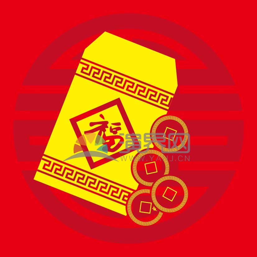 春節(jié)喜慶元素素材紅包