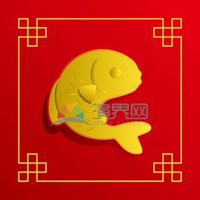 金魚祝福春節(jié)素材