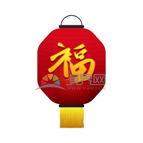 卡通春節(jié)元素福字燈籠