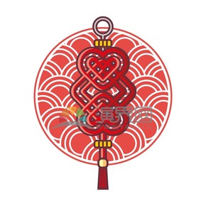 紅色春節(jié)掛飾中國(guó)結(jié)素材