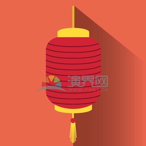 春節(jié)喜慶元素素材極簡(jiǎn)簡(jiǎn)約燈籠新年快樂(lè)