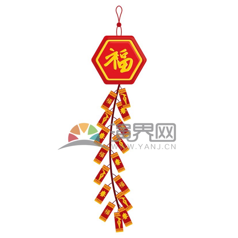 春節(jié)鞭炮矢量素材