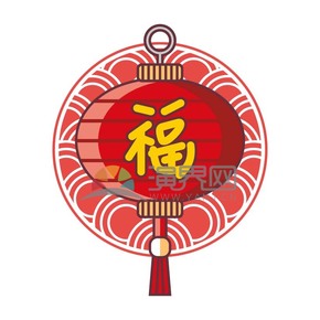 卡通春節(jié)紅色燈籠素材