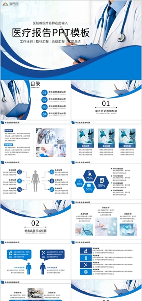 醫(yī)療工作報告PPT模板
