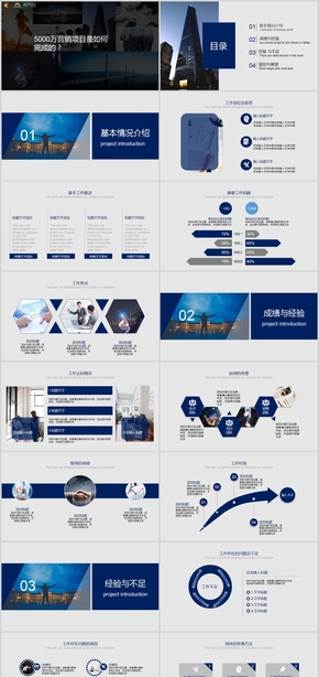 藍(lán)色大氣扁平企業(yè)工作匯報(bào)PPT