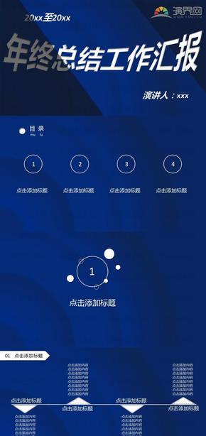 深藍色商務(wù)風(fēng)年終總結(jié)ppt模板