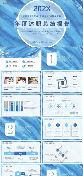 商務風年度工作總結匯報企業(yè)介紹述職報告通用PPT模板