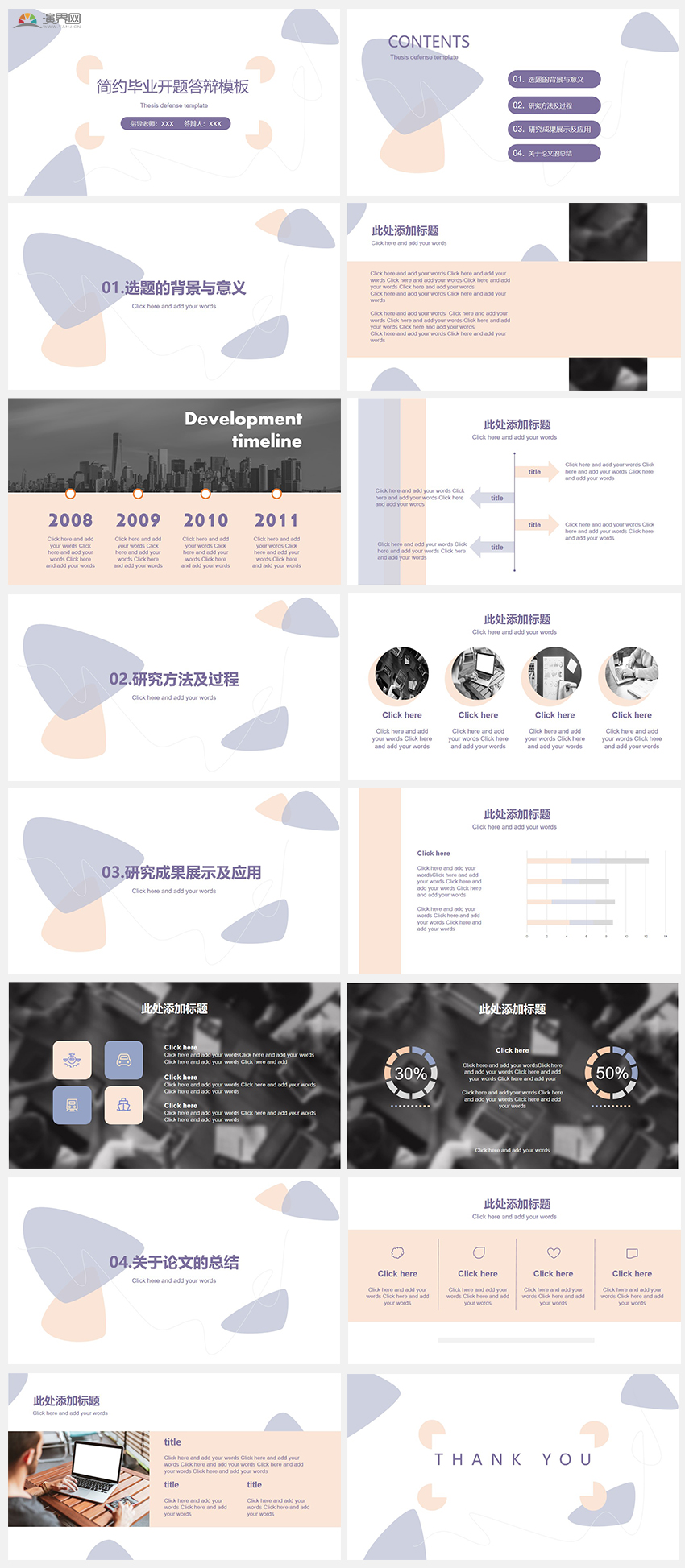 簡約畢業(yè)開題答辯模板