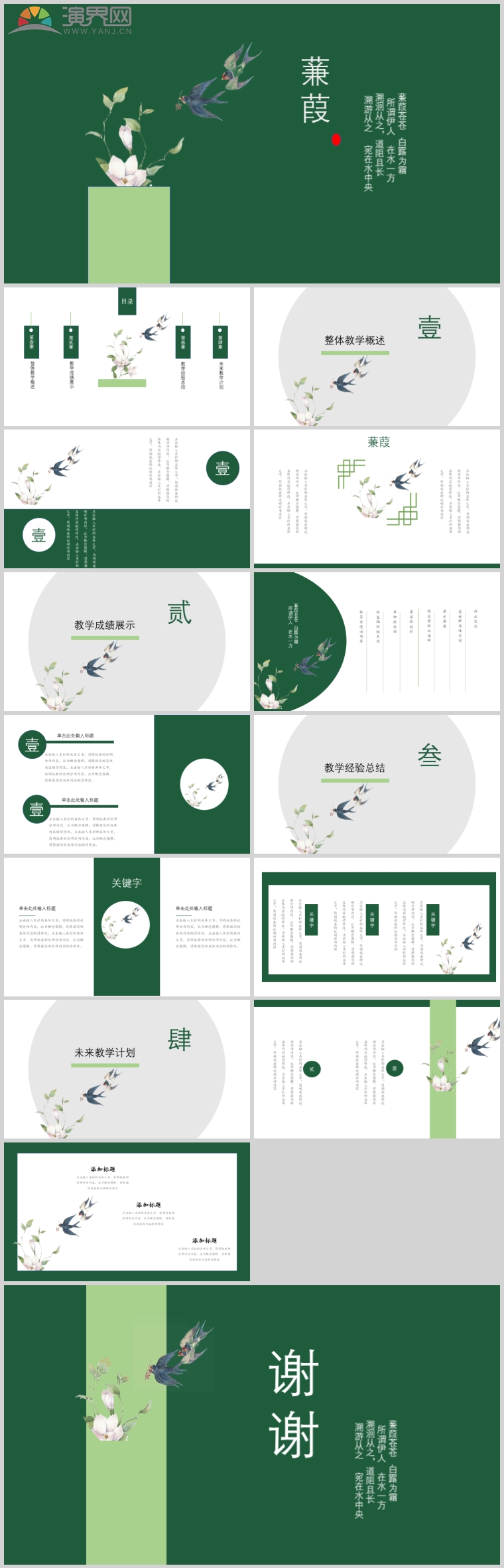 綠色教學經驗總結PPT