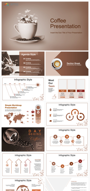 咖啡色工作計(jì)劃PPT模板.pptx