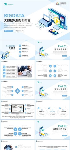  Big data style analysis work report PPT