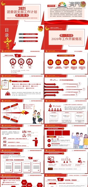 紅色團委團支部黨風(fēng)黨政黨建百年建黨宣傳教育PPT模板