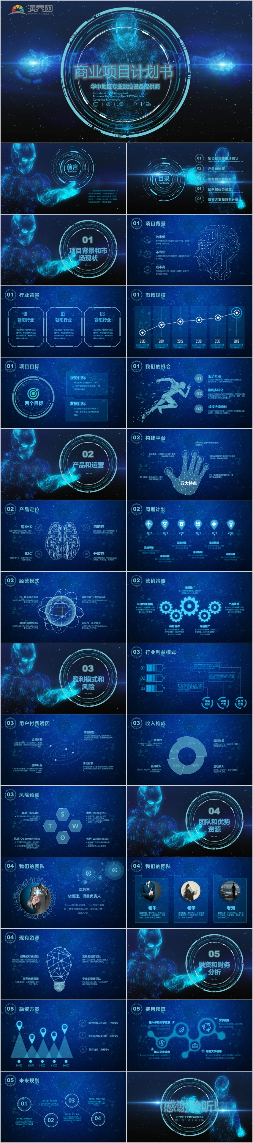 011互聯(lián)網(wǎng)科技商業(yè)項目計劃書公司介紹融資PPT模板