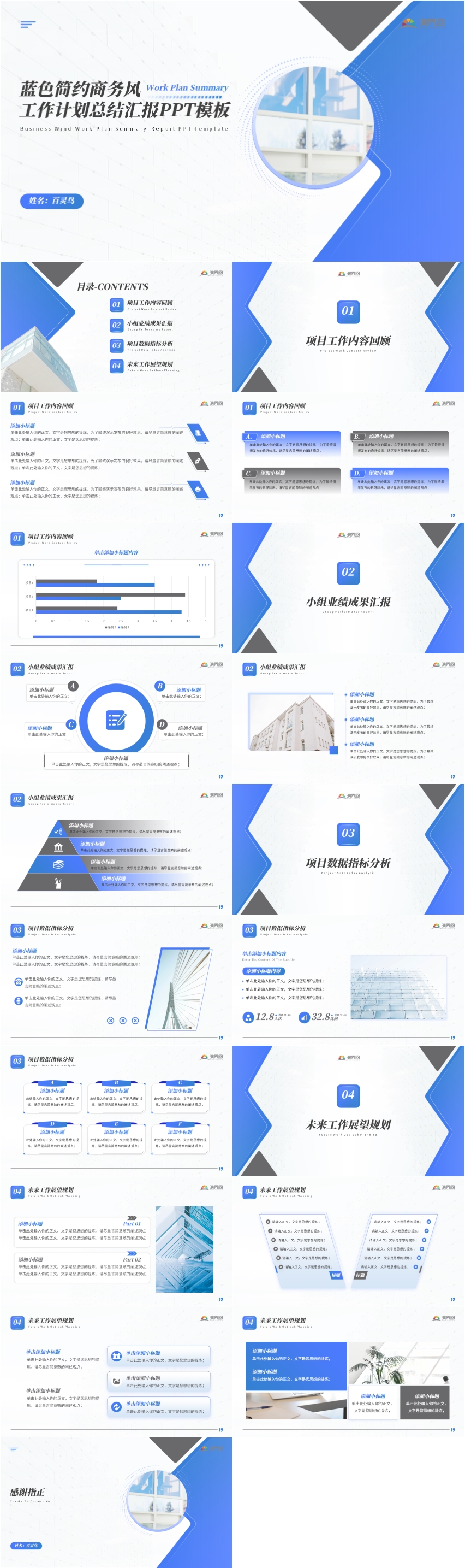藍(lán)色沉穩(wěn)簡(jiǎn)約大氣精美年終總結(jié)工作匯報(bào)計(jì)劃ppt模板