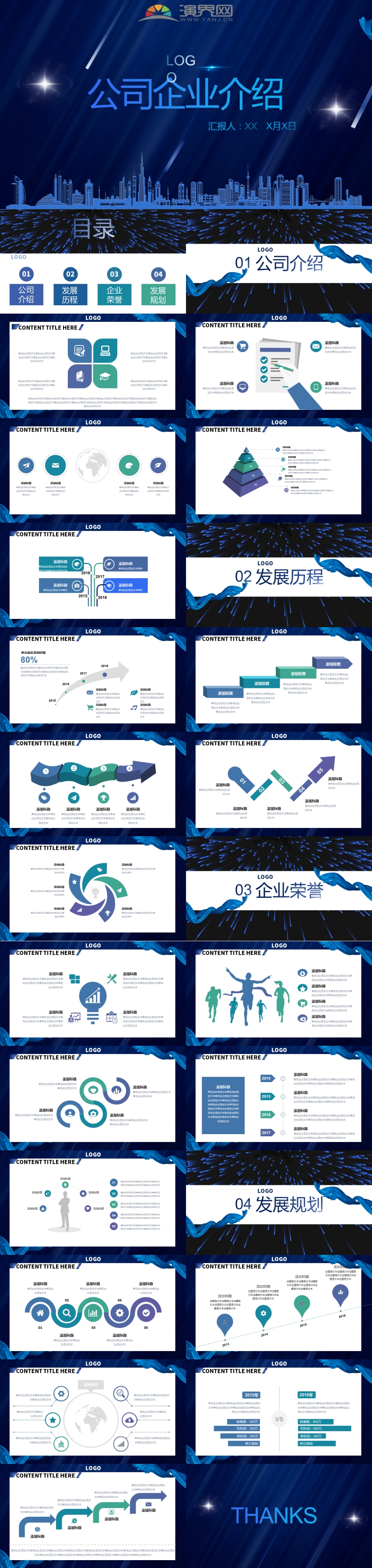 藍(lán)色大氣簡約公司企業(yè)介紹PPT模板