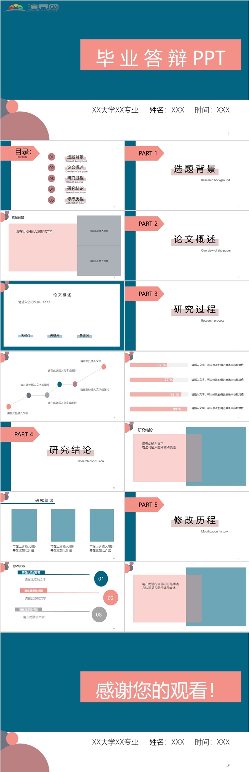 莫蘭迪色系溫柔大氣畢業(yè)答辯PPT模板
