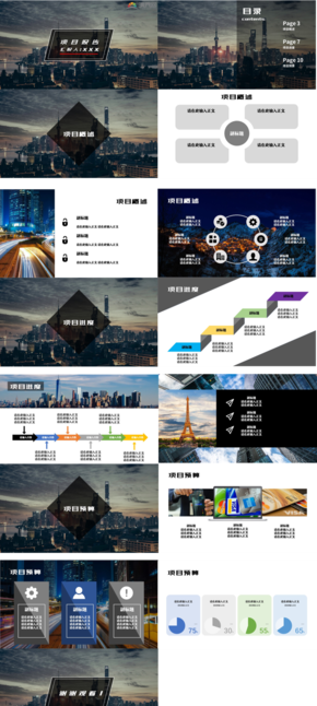 深色項(xiàng)目報告工作匯報