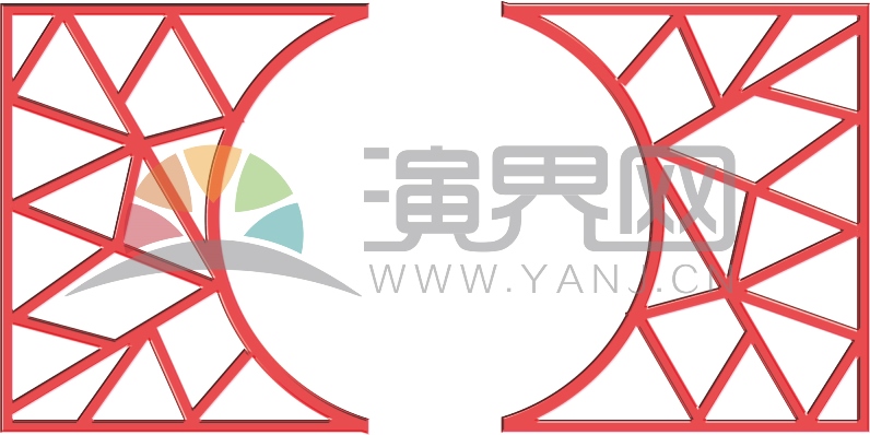 紅色實木格柵邊框底紋矢量素材