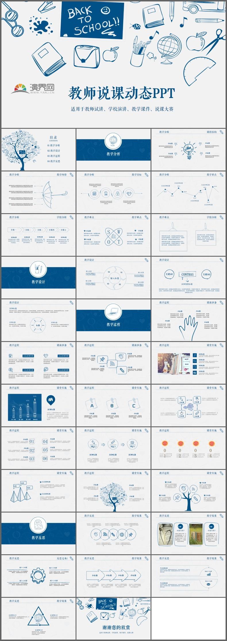 教師說課動態(tài)PPT