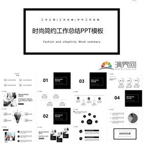 黑白簡約風(fēng)工作匯報(bào)PPT模板