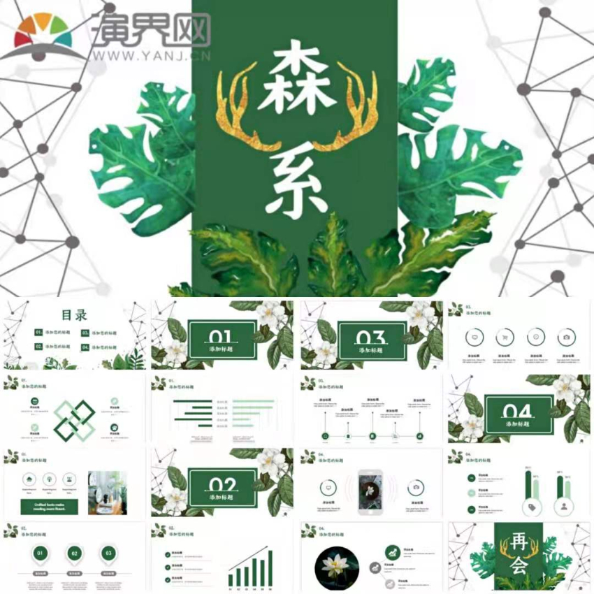 綠色簡約森系清新風(fēng)個人簡歷