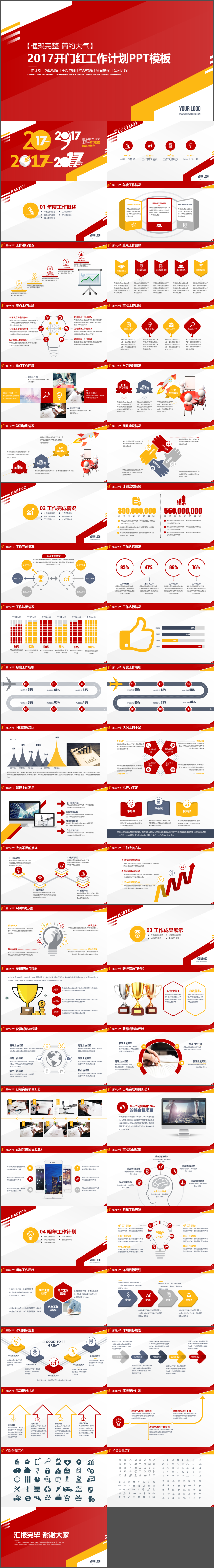 2017開門紅工作總結匯報PPT