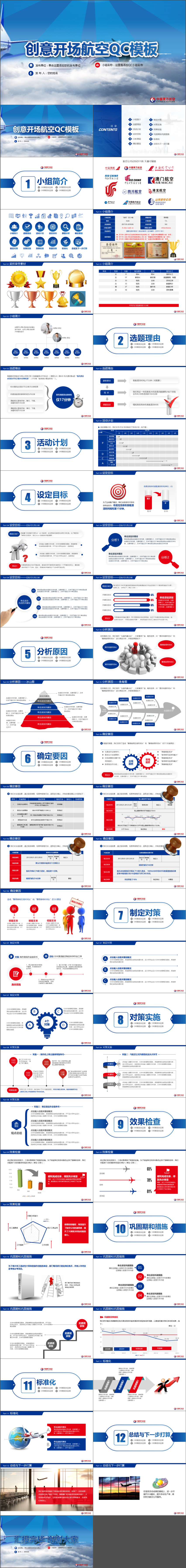 創(chuàng)意開場航空航天QC模板