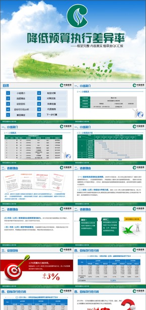 大氣簡(jiǎn)約框架完整中國(guó)煙草QC比賽模板