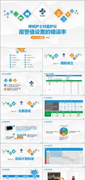 神經外科品管圈微粒體風格PPT模板