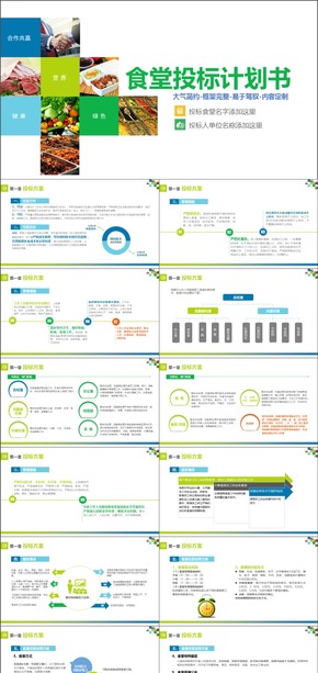 框架完整含內(nèi)容食堂投標(biāo)方案PPT
