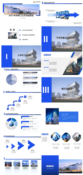 藍(lán)色商務(wù)簡潔工作總結(jié)PPT模板