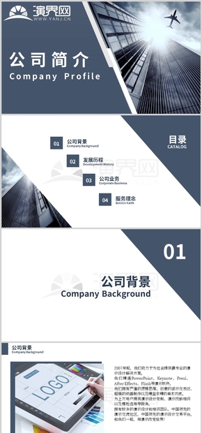  Blue Business Company Profile PPT Template