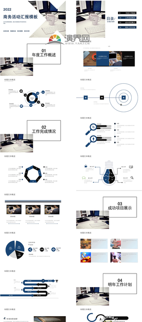 業(yè)務(wù)洽談商超活動(dòng)項(xiàng)目進(jìn)展項(xiàng)目分析藍(lán)色白色黑色