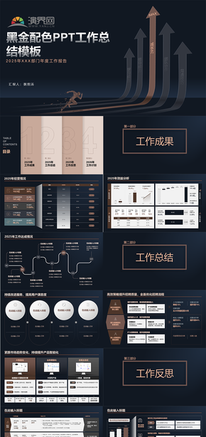 黑金色工作總結(jié)PPT模板