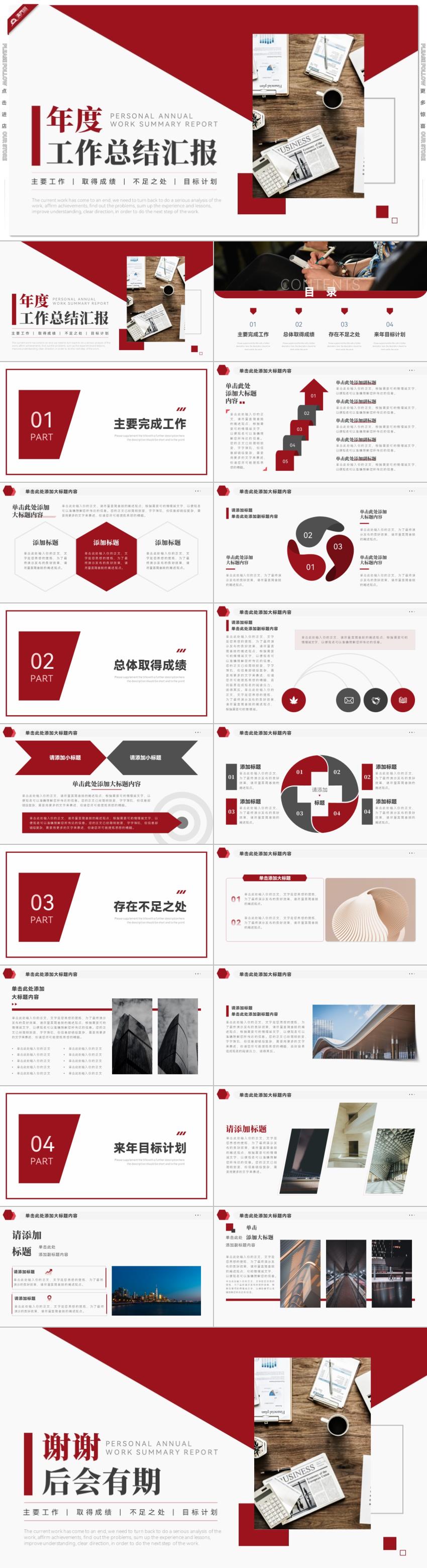 紅色商務(wù)風(fēng)年度工作總結(jié)匯報(bào)PPT模板