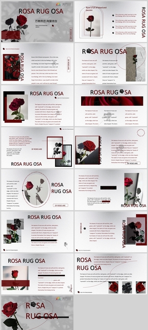 情人節(jié)七夕質(zhì)感紅玫瑰工作計劃規(guī)劃PPT模板