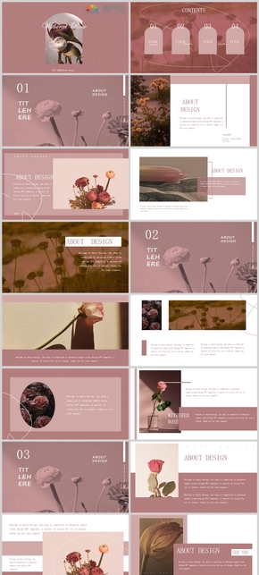 粉色玫瑰雜志風(fēng)產(chǎn)品發(fā)布PPT模板