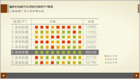 最新時尚扁平化5色歐式商務PPT圖表TJ000187