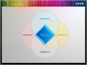 水晶一方四圓正面擴散關系PPT圖表