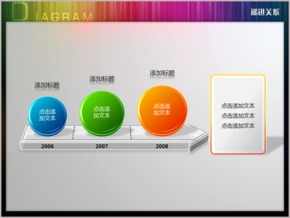 一箭三圓立體遞進關系PPT圖表