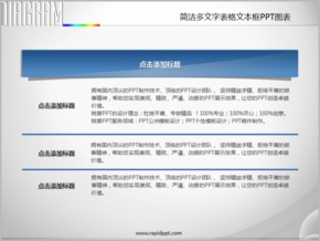 簡潔多文字表格文本框PPT圖表