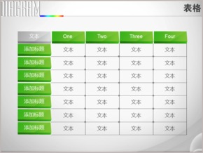 綠色簡(jiǎn)潔清爽立體表格PPT圖表