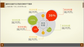 最新時尚扁平化5色歐式商務PPT圖表TJ000123