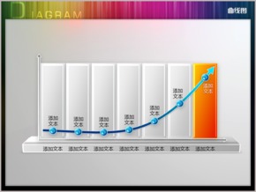 銀灰橙色立體柱形線(xiàn)形圖PPT圖表