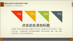 最新時尚扁平化5色歐式商務PPT圖表TJ000100