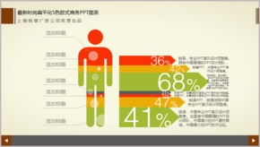 最新時尚扁平化5色歐式商務PPT圖表TJ000183