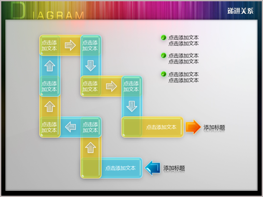 矩形分节分段流程图ppt图表