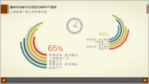 最新時尚扁平化5色歐式商務PPT圖表TJ000127